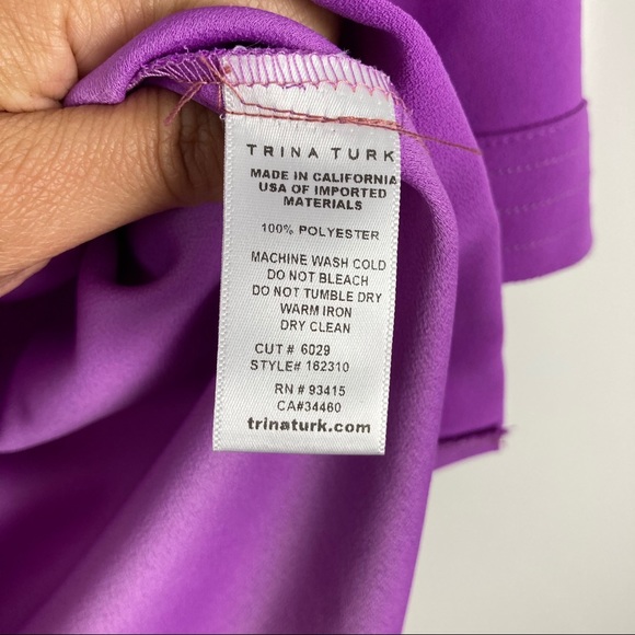 Trina Turk Bertina Carmel Crepe Tunic/Dress Sz4 - Picture 9 of 10